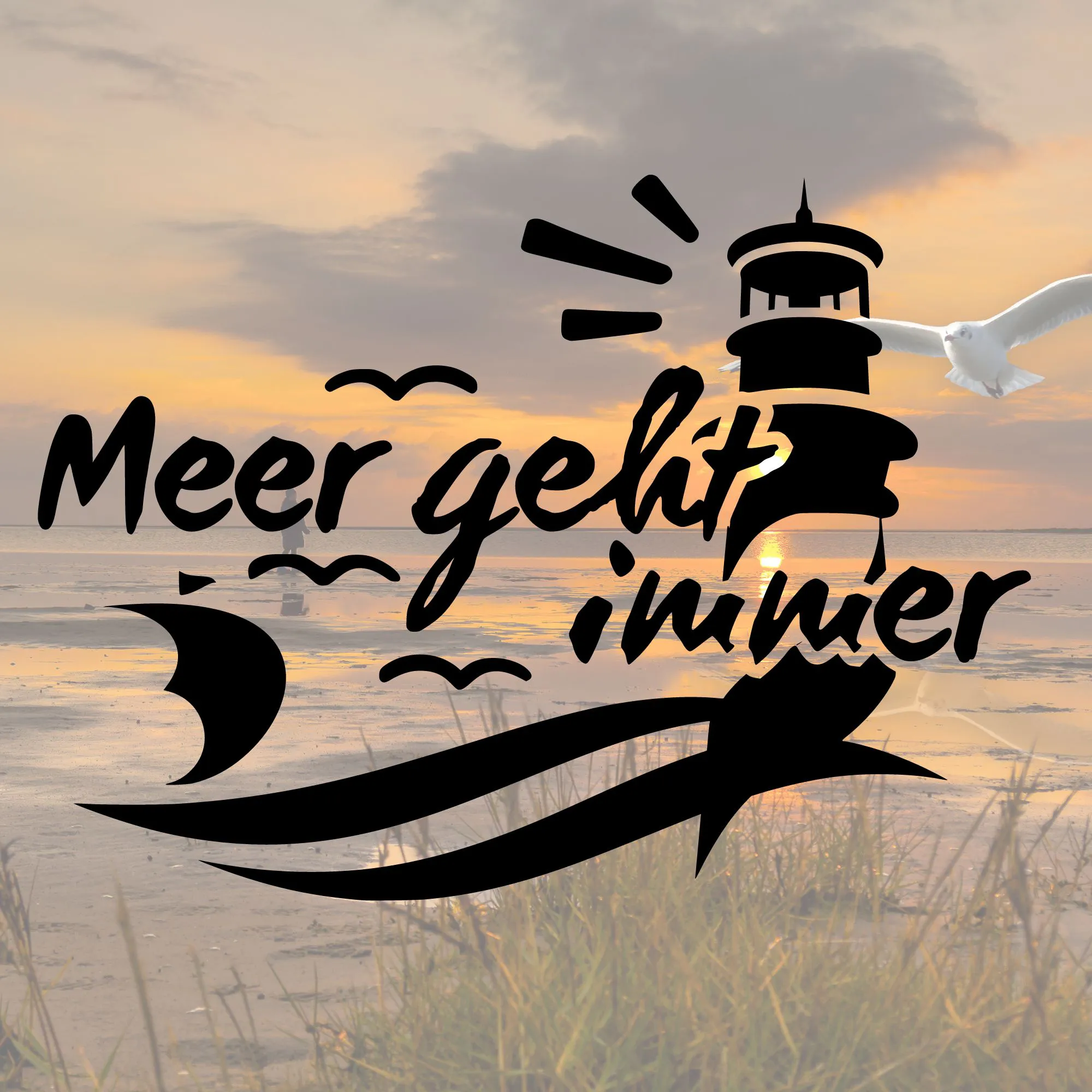 Vinyl Auto Aufkleber Meer geht immer