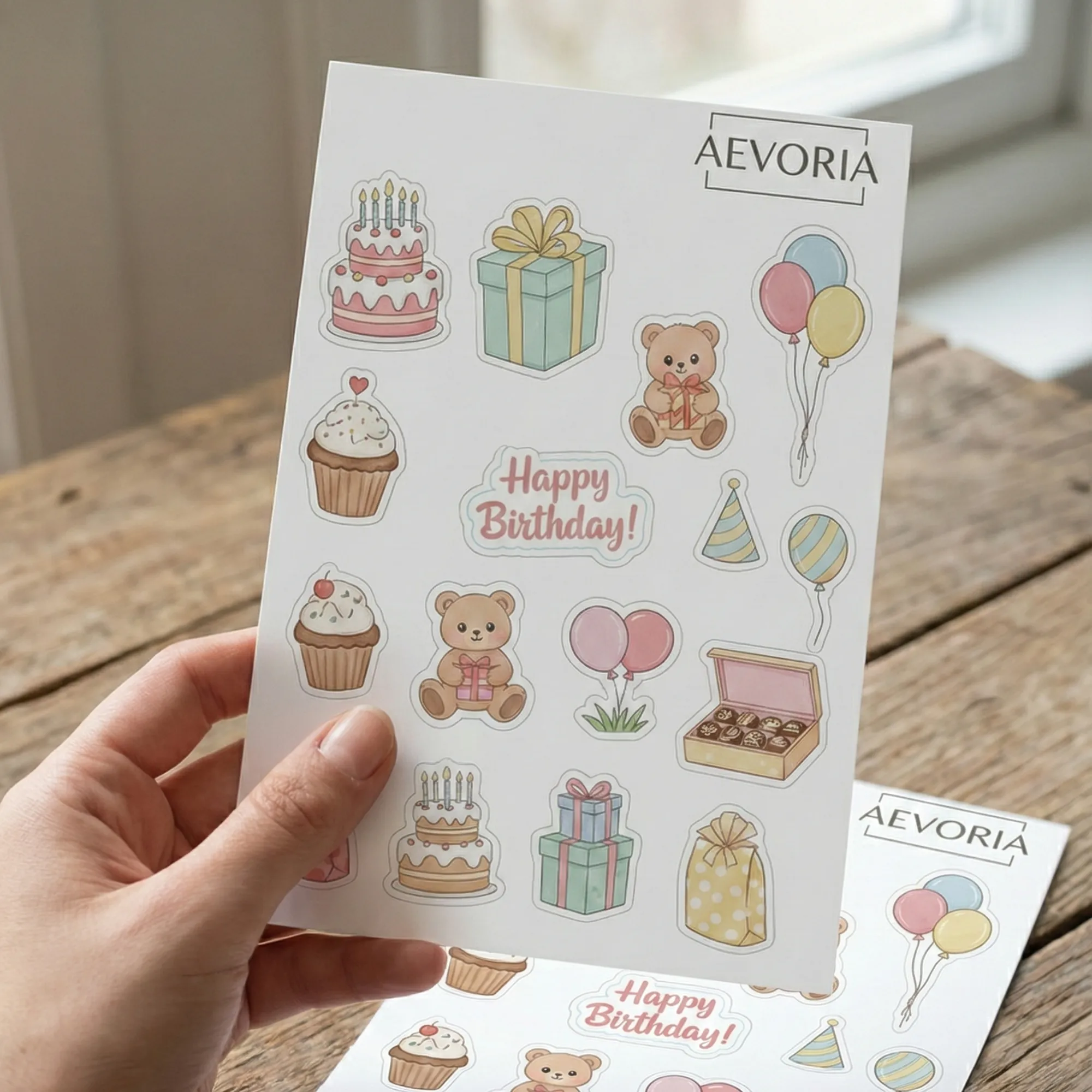 Süßer Geburtstag Stickerbogen