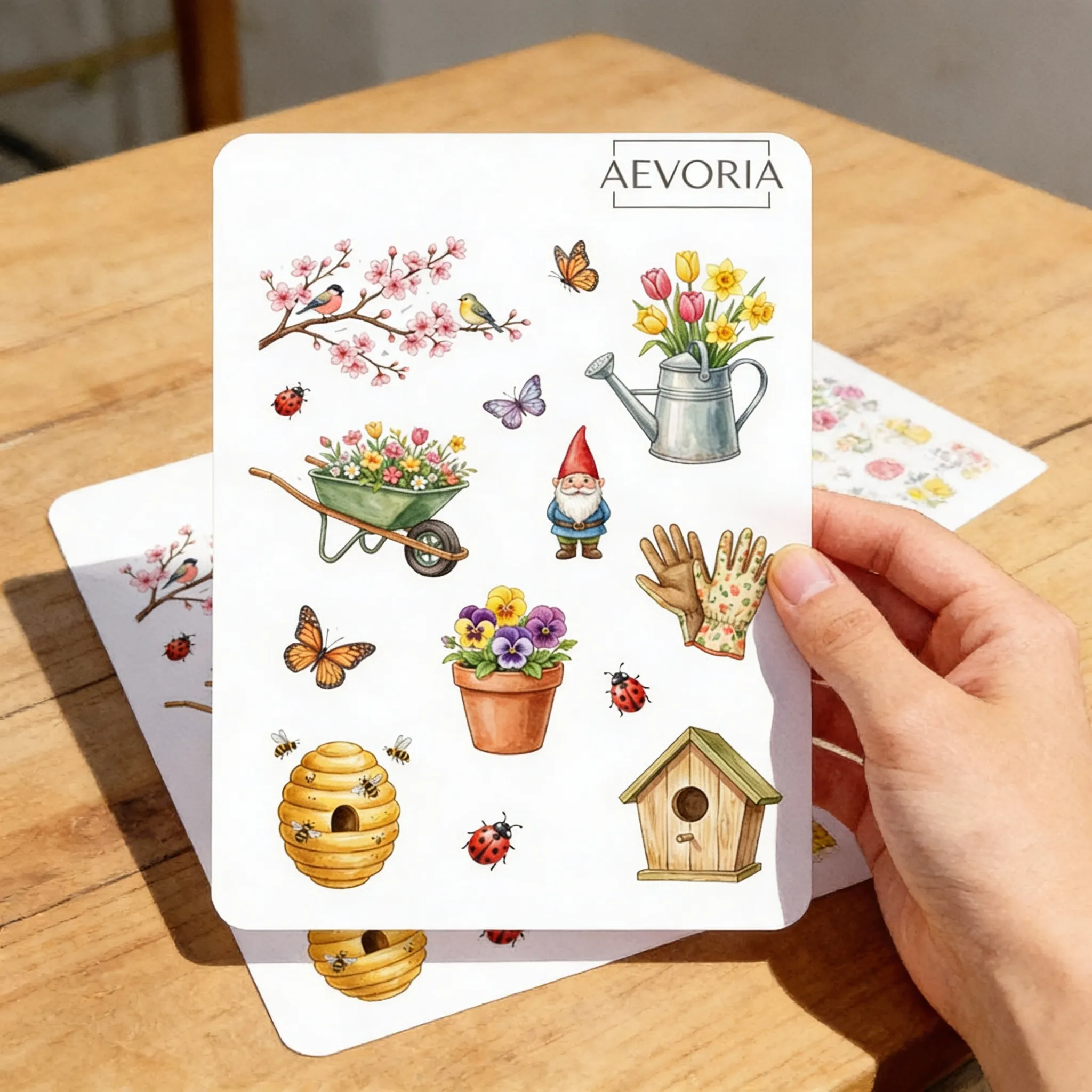 Stickerbogen Garten & Frühling