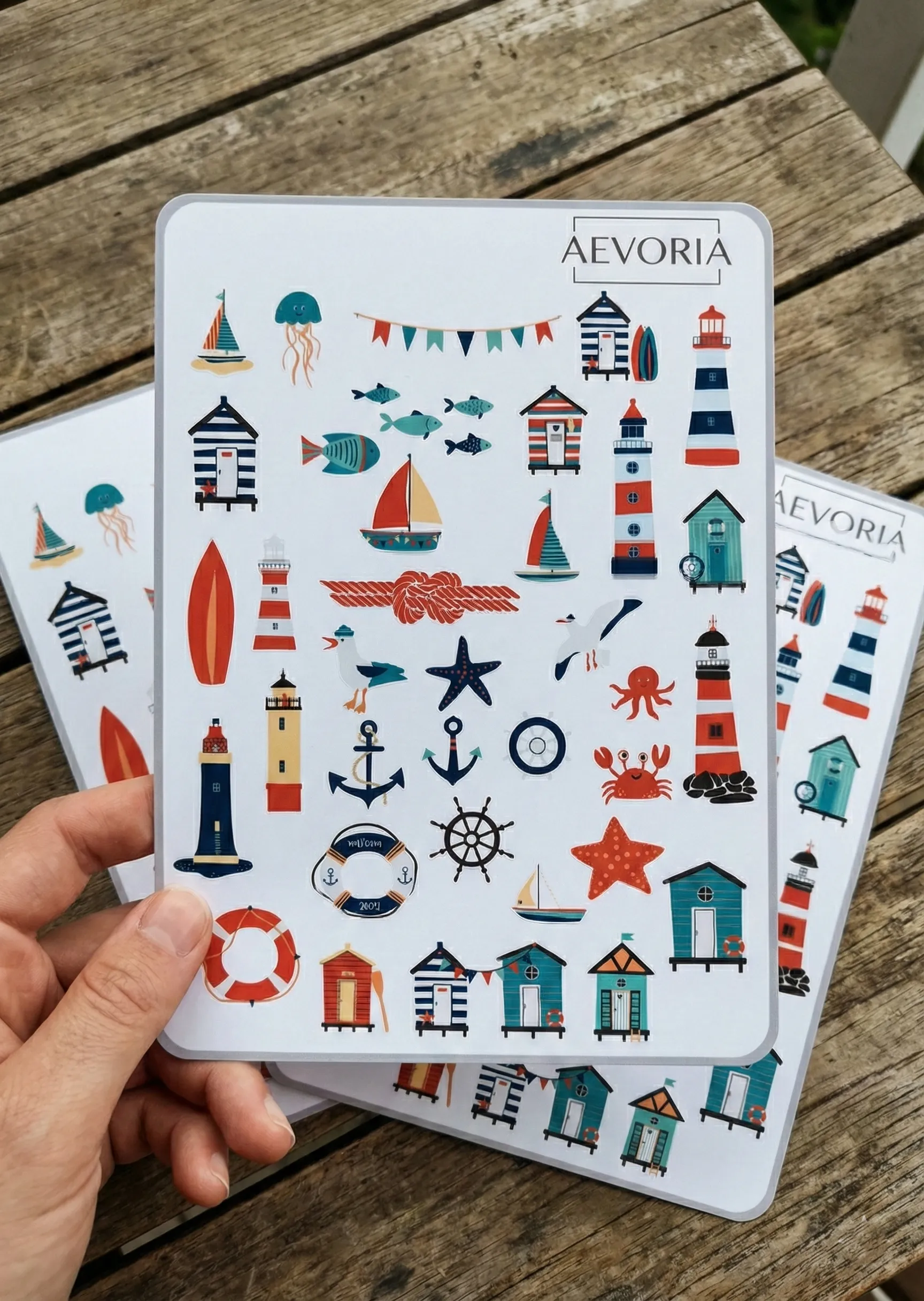 Stickerbogen Maritim Strandhaus