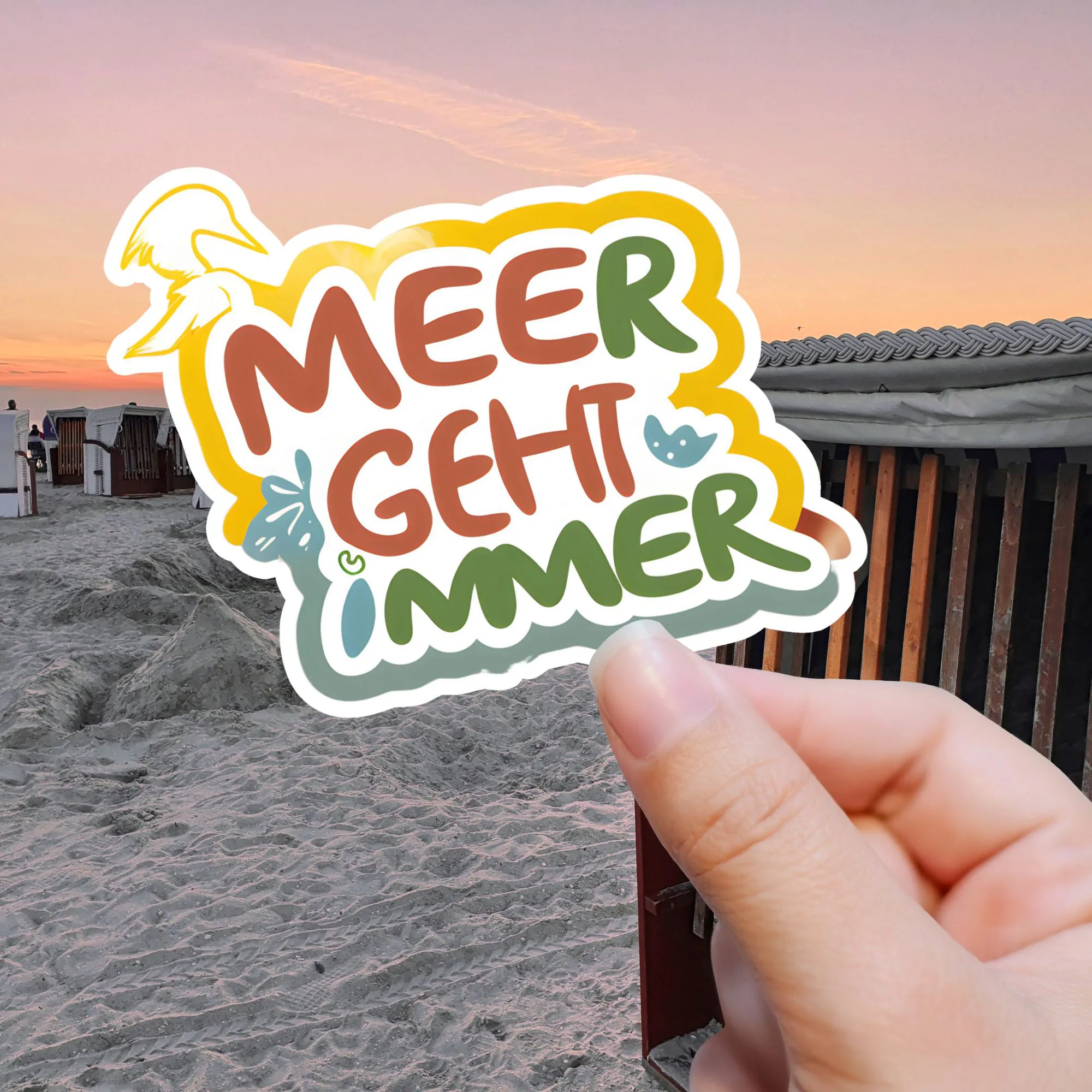 Sticker Meer geht immer Bunt