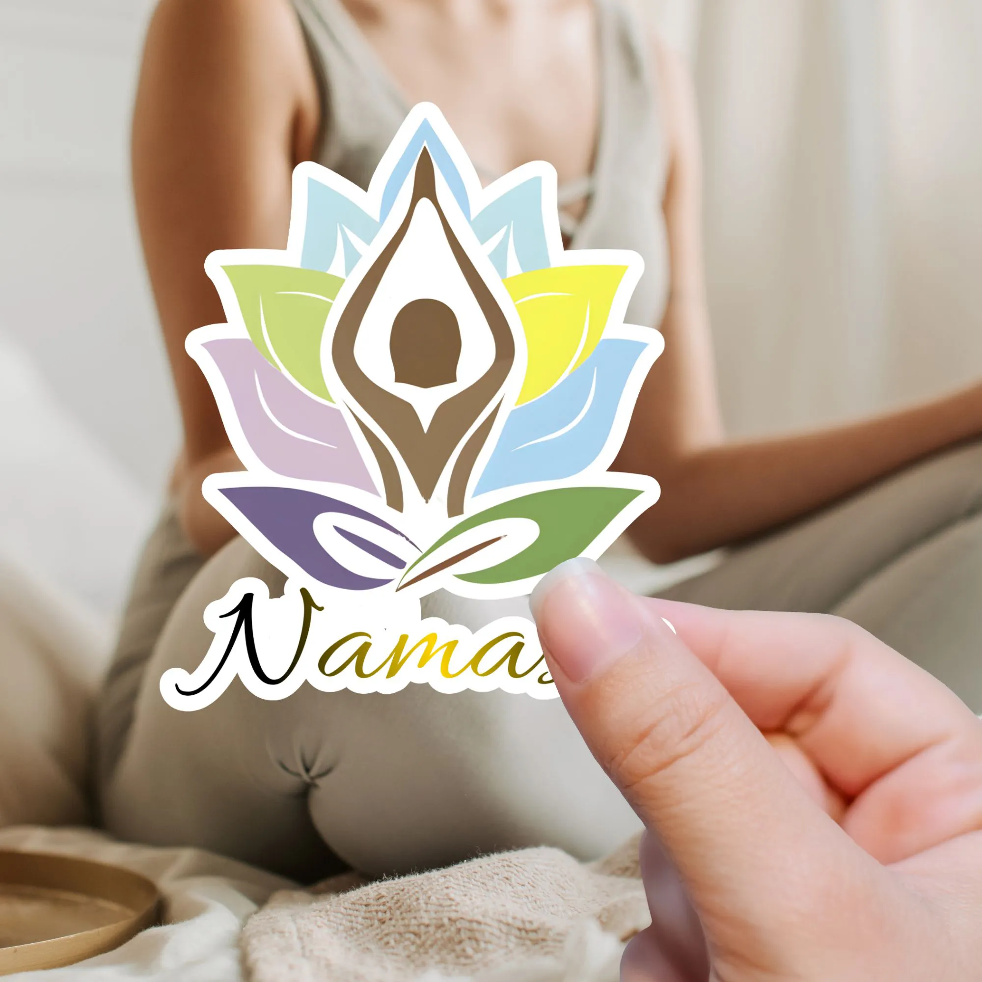 Sticker Namaste Yoga Lotus