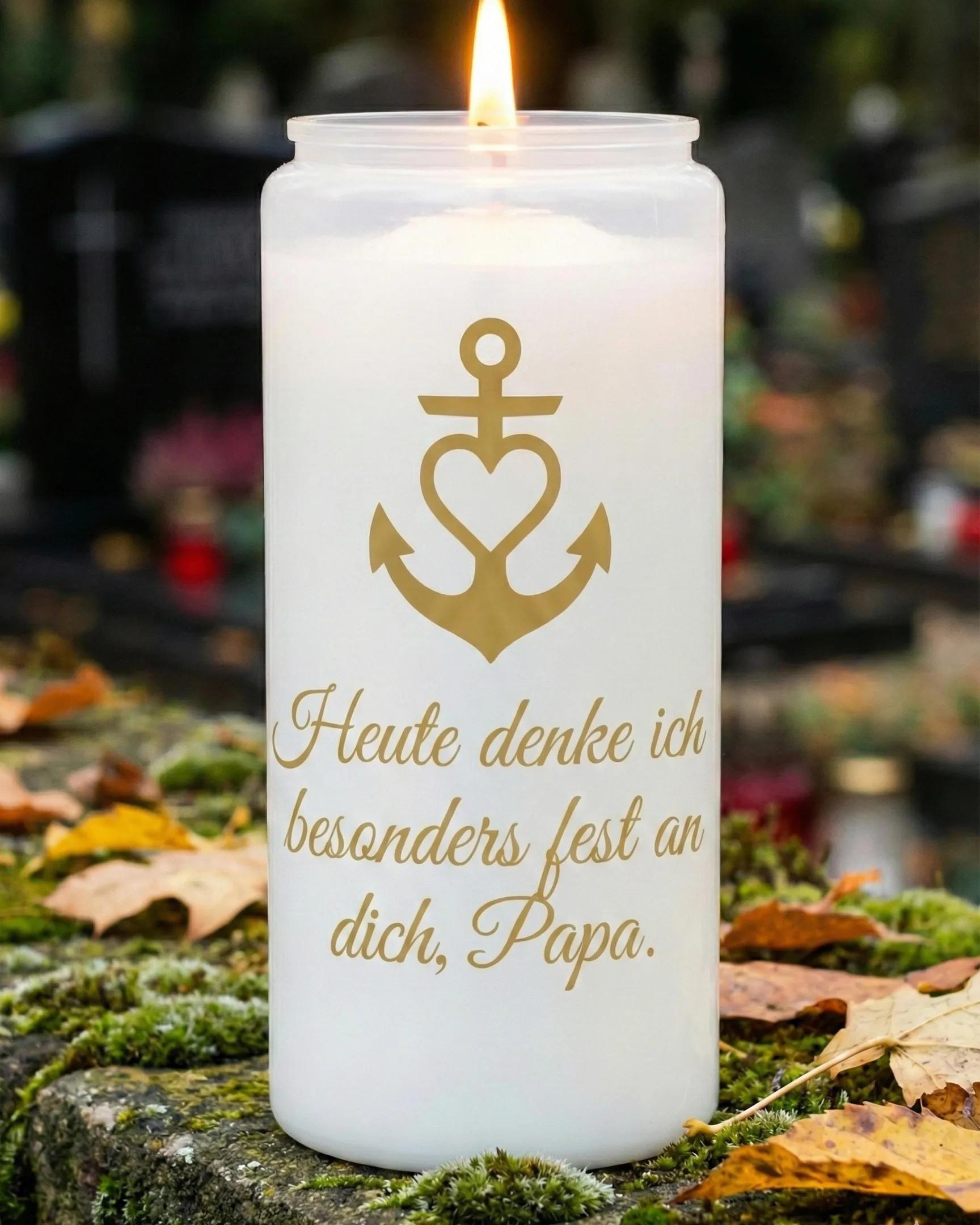 Aufkleber für Grabkerzen