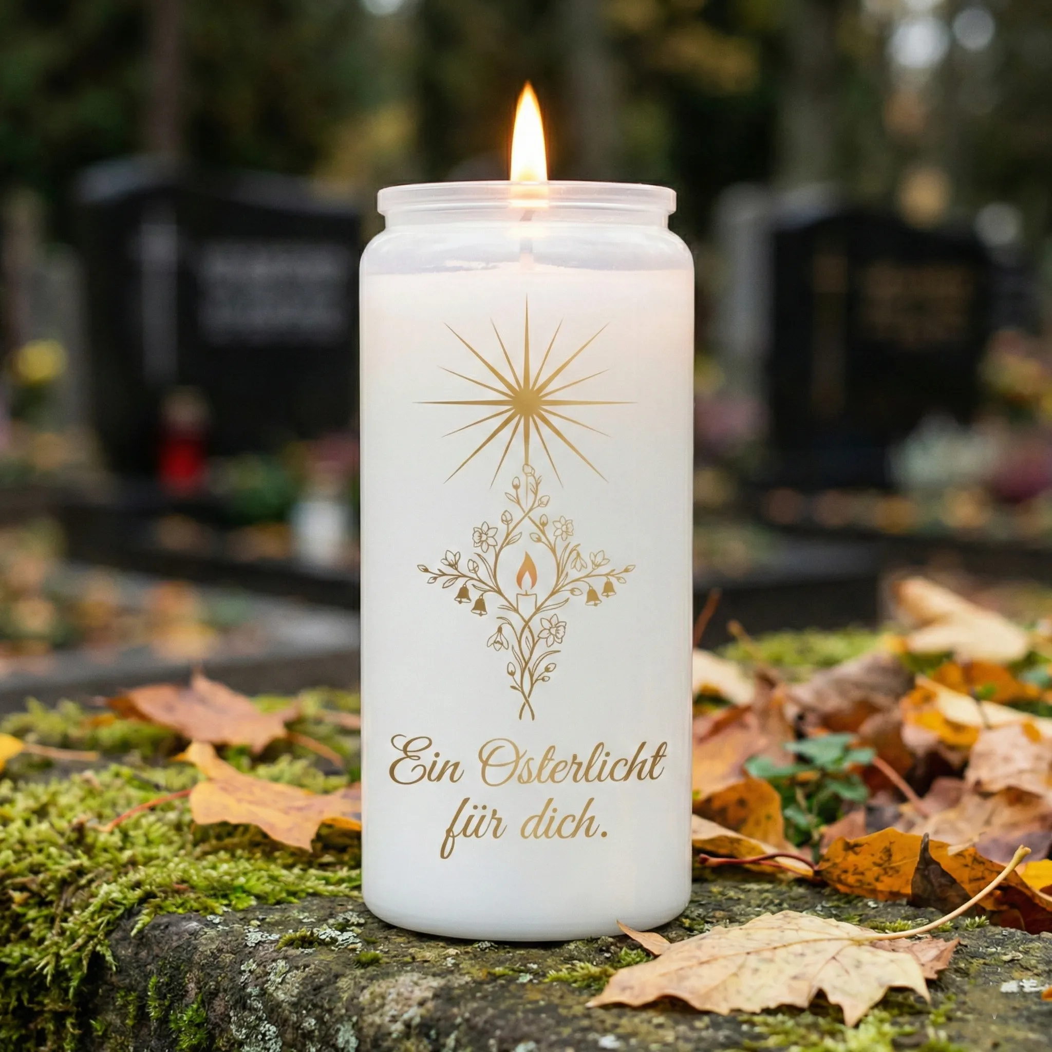 Grabkerze Aufkleber Ostern | Ein Osterlicht für dich