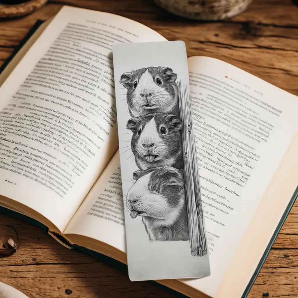 Lesezeichen Meerschweinchen Lustig