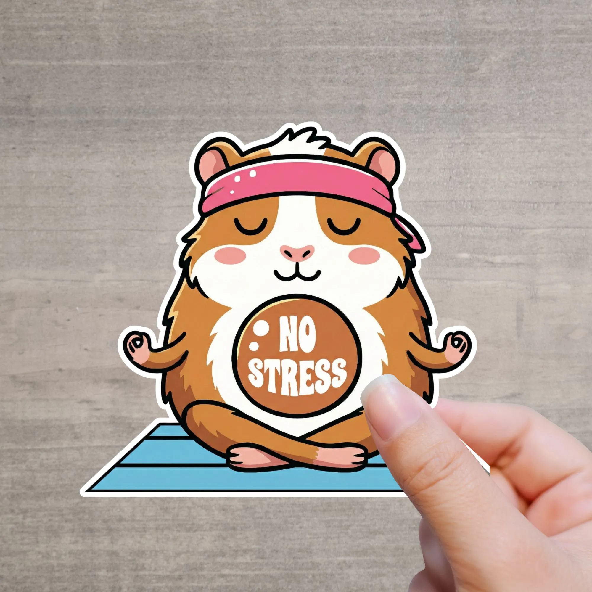 Meerschweinchen Sticker "No Stress"