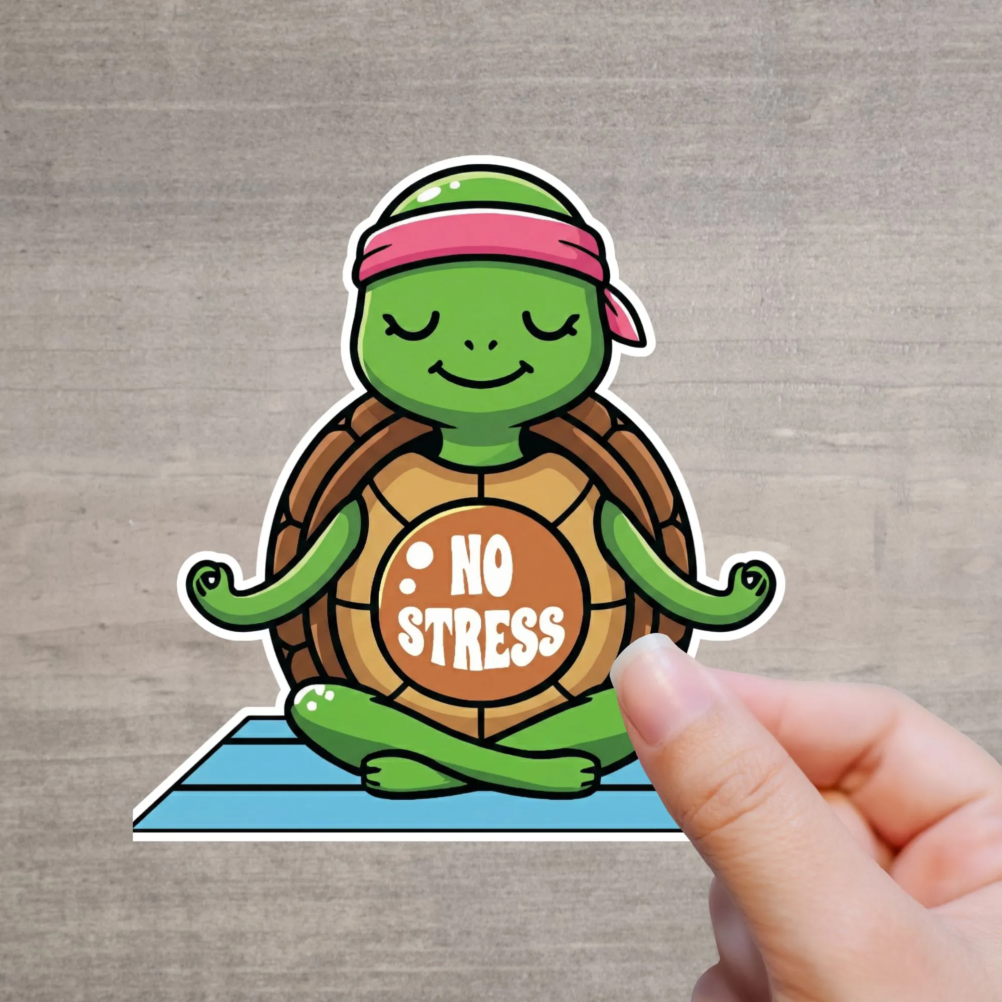 Schildkröte Sticker "No Stress"