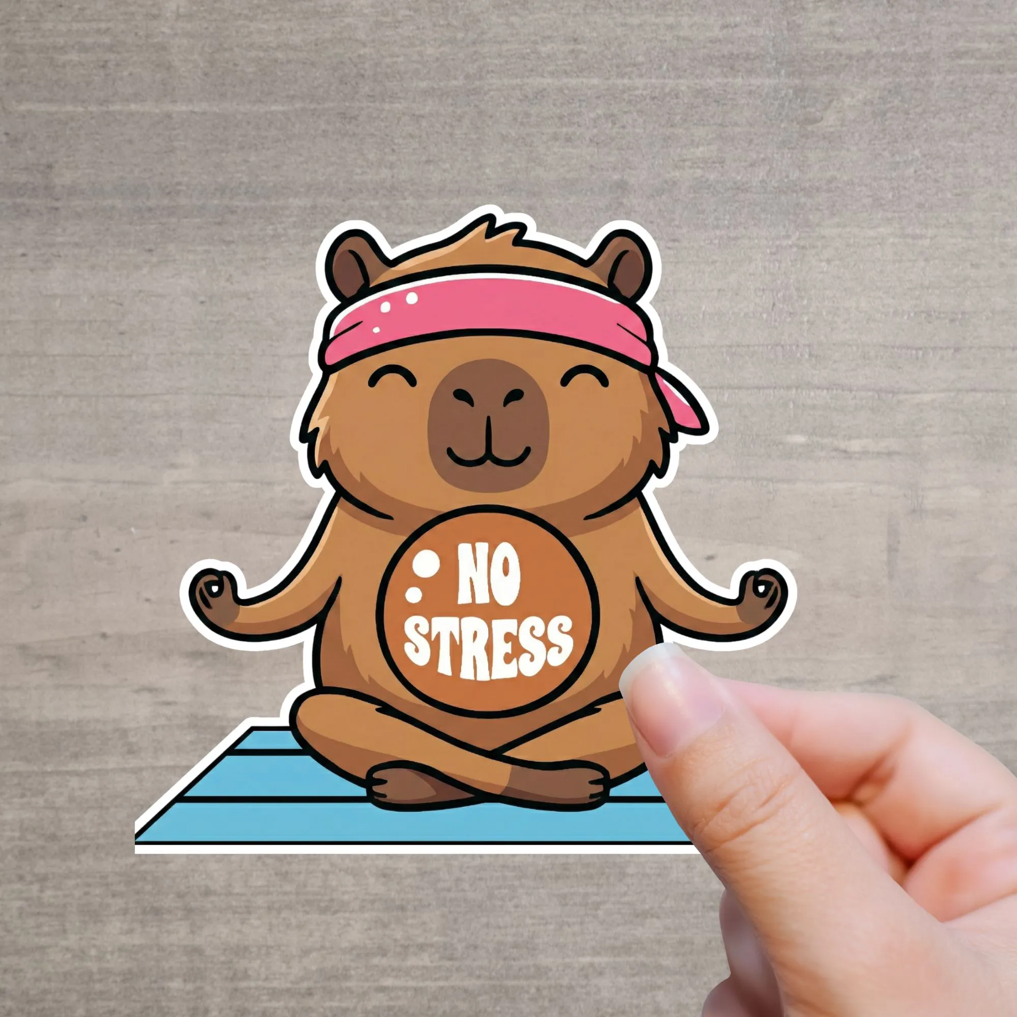 Capybara Sticker "No Stress"