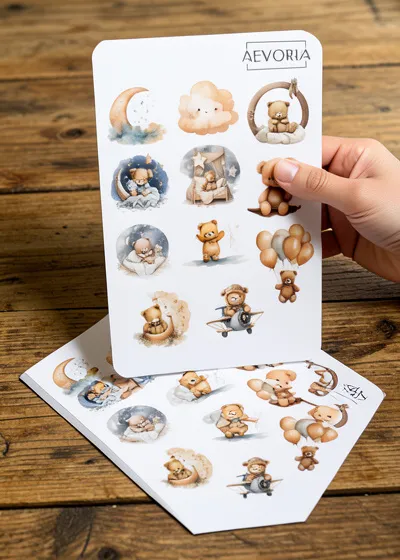Stickerbogen Baby & Teddybär