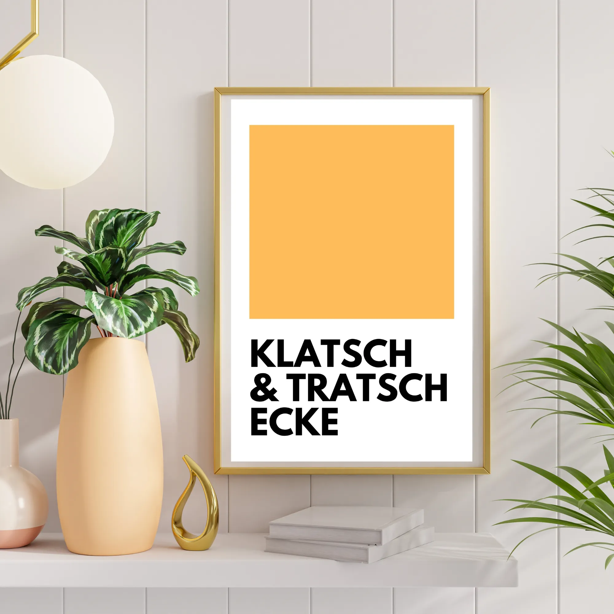 Poster Klatsch & Tratsch Ecke Gelb